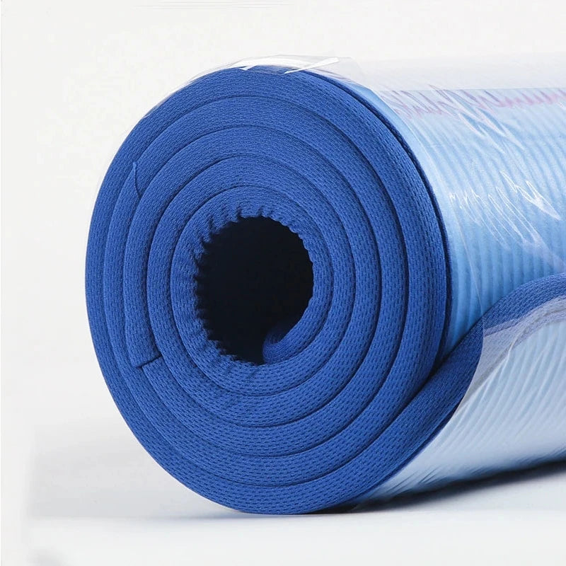 Tapis de yoga extra épais de 10 mm pour débutants, antidérapants, pour la salle de sport, le fitness, le Pilates et la méditation, et pour l'entraînement à domicile.