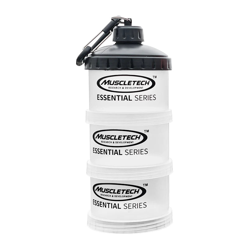 3-layer Portable Protein Powder Box Funnel Powder Box Fitness Supplement Bottle Individual Layers Storage Pill Box Snack Jars