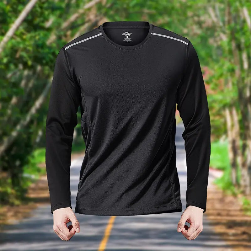 Fitness Clothes Men's Long sleeved T-shirt Autumn Winter Tights Quick-Drying Clothes Training Sports T-Shirt basketball Running