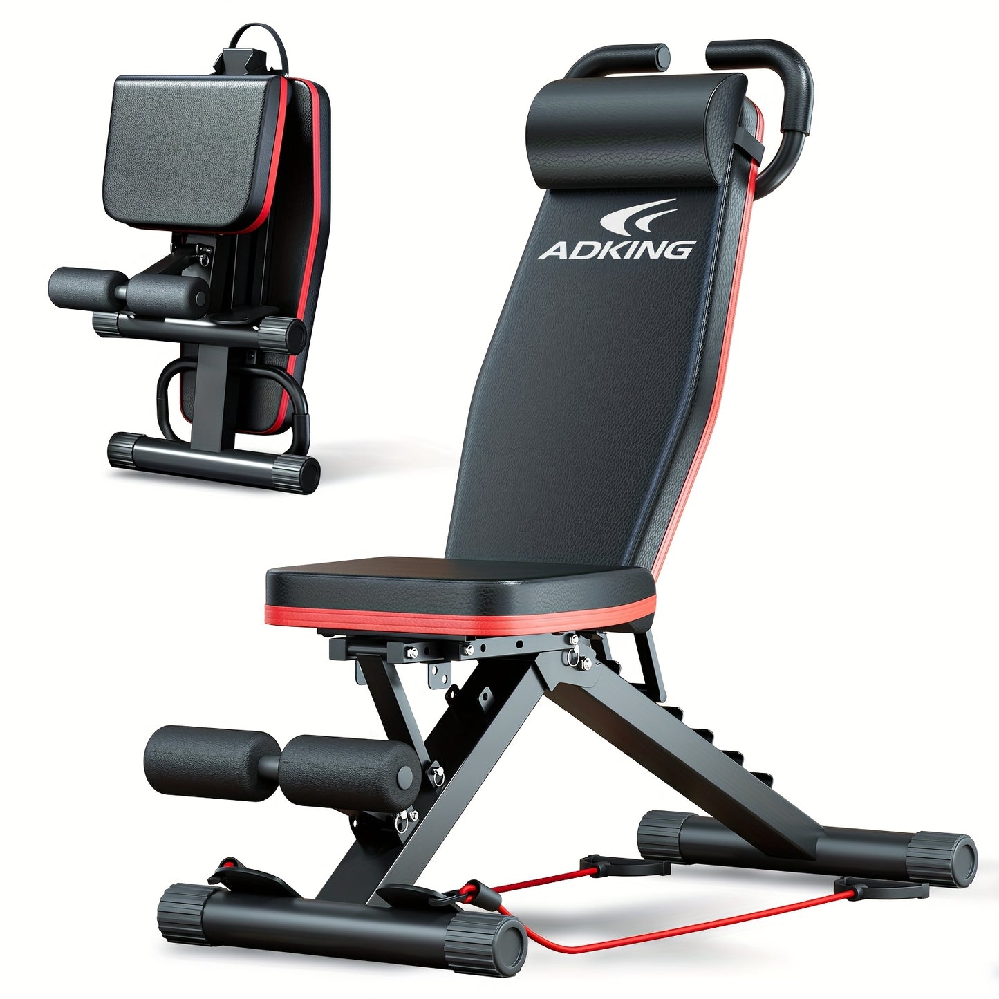 Adjustable Weight Bench, Utility Workout Bench Foldable Incline Decline Benches for Home Gym Full Body Workout, Load 770LBS, Adjustable Bench for Weights, Weight Lifting Bench, Weight Bench for Home Workouts, Sit Up Exercise