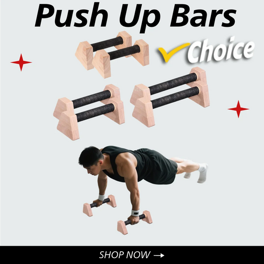 2x Push up Bars Stands Calisthenics Bars Portable Push Up Board Anti Slip Wood Workout Equipment For HomeGym Muscle Training