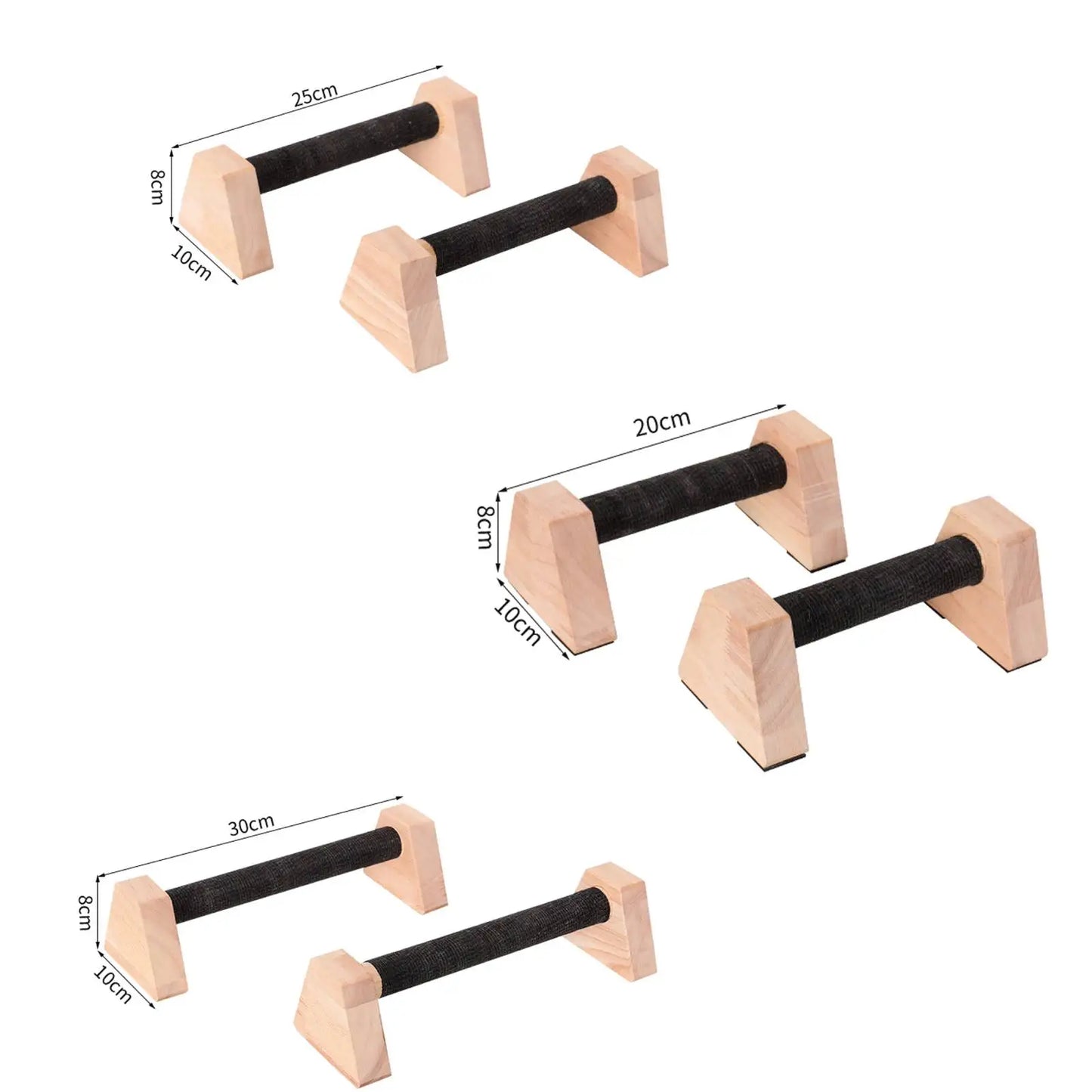 2x Push up Bars Stands Calisthenics Bars Portable Push Up Board Anti Slip Wood Workout Equipment For HomeGym Muscle Training