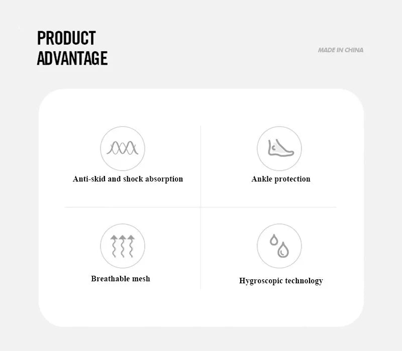 Chaussettes de sport pour homme/femme, fines et respirantes, idéales pour le marathon, le fitness et l'athlétisme. Absorbantes et antidérapantes, elles sont courtes et basses.