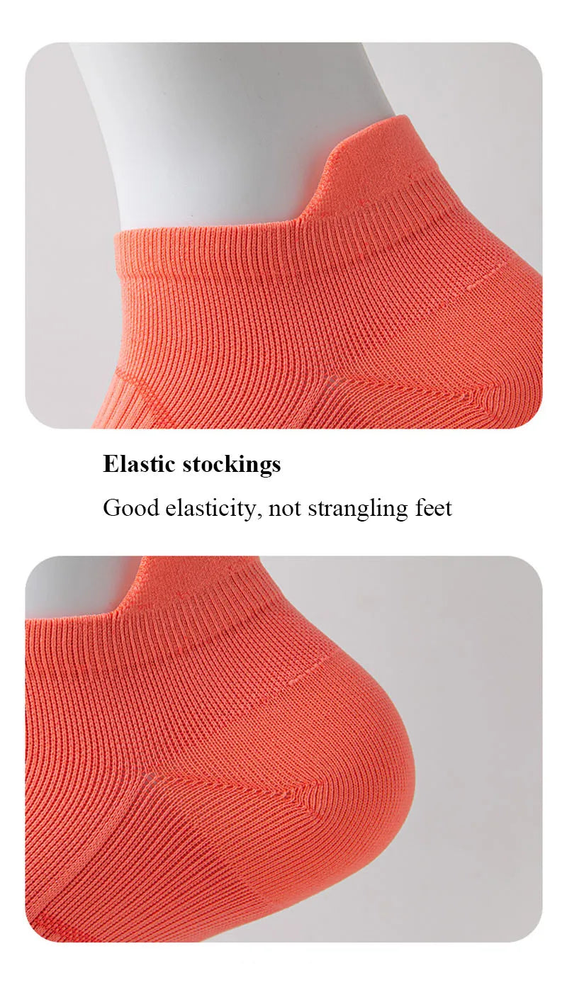 Chaussettes de sport pour homme/femme, fines et respirantes, idéales pour le marathon, le fitness et l'athlétisme. Absorbantes et antidérapantes, elles sont courtes et basses.