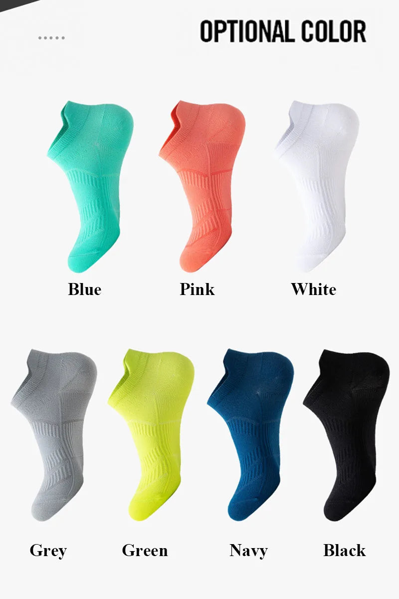 Chaussettes de sport pour homme/femme, fines et respirantes, idéales pour le marathon, le fitness et l'athlétisme. Absorbantes et antidérapantes, elles sont courtes et basses.