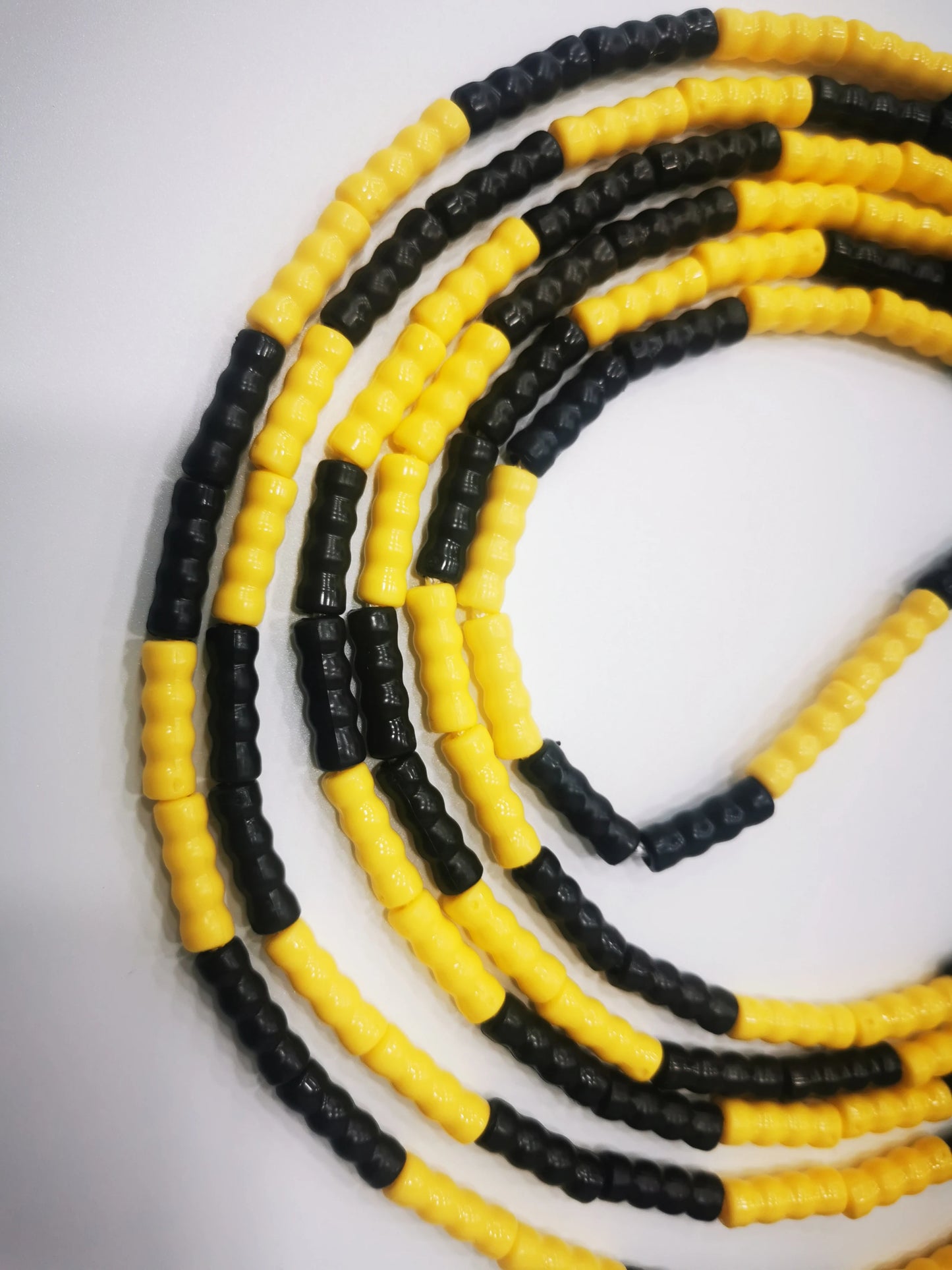 NEVERTOOLATE yellow black soft pvc good quality beaded jump rope 11ft 3m real length skipping rope fitness skill equipment