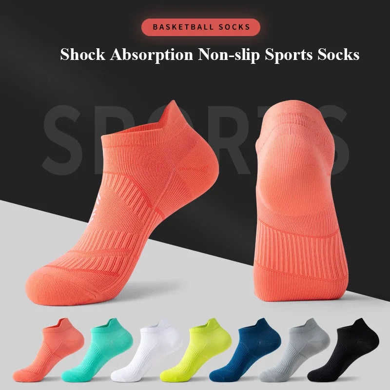 Chaussettes de sport pour homme/femme, fines et respirantes, idéales pour le marathon, le fitness et l'athlétisme. Absorbantes et antidérapantes, elles sont courtes et basses.