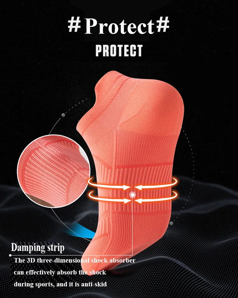Chaussettes de sport pour homme/femme, fines et respirantes, idéales pour le marathon, le fitness et l'athlétisme. Absorbantes et antidérapantes, elles sont courtes et basses.