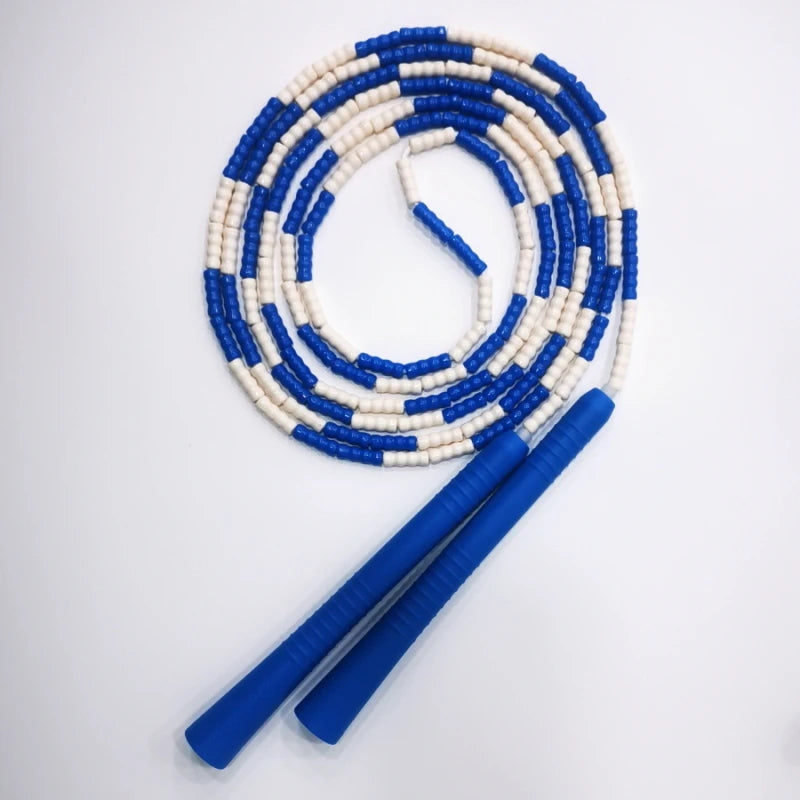 NEVERTOOLATE yellow black soft pvc good quality beaded jump rope 11ft 3m real length skipping rope fitness skill equipment