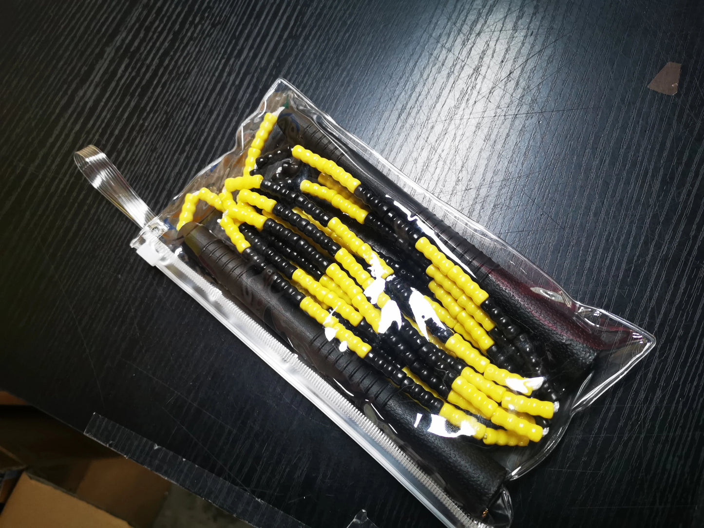 NEVERTOOLATE yellow black soft pvc good quality beaded jump rope 11ft 3m real length skipping rope fitness skill equipment