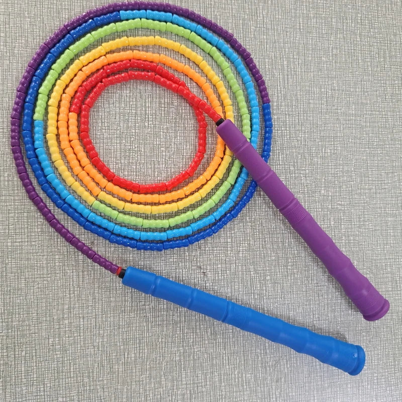 NEVERTOOLATE yellow black soft pvc good quality beaded jump rope 11ft 3m real length skipping rope fitness skill equipment