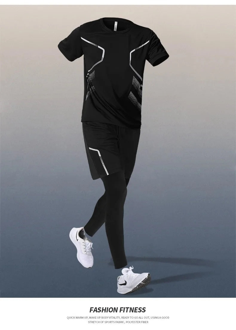 Vêtements de sport pour hommes : fitness, course à pied, séchage rapide, badminton, entraînement cycliste professionnel