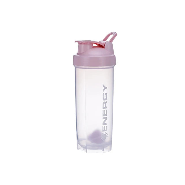 Bouteille shaker portable de 500/700 ml avec bille de mélange, idéale pour les boissons protéinées et les gourdes avant l'entraînement, sans BPA.