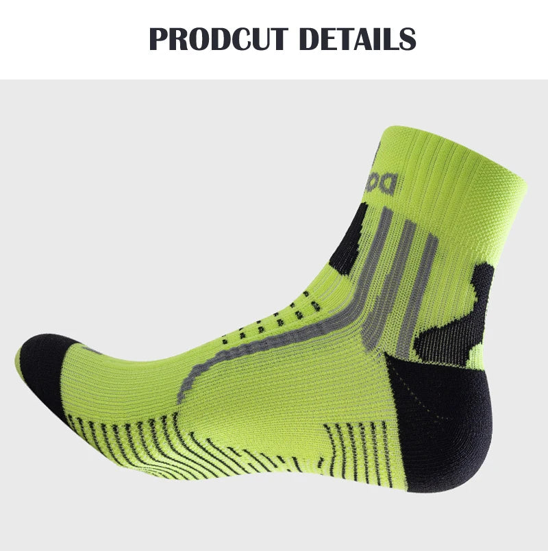 Fitness Sports Socks Men Women Middle Tube Non-Slip Quick-Drying Breathable Running Marathon Basketball Training Socks