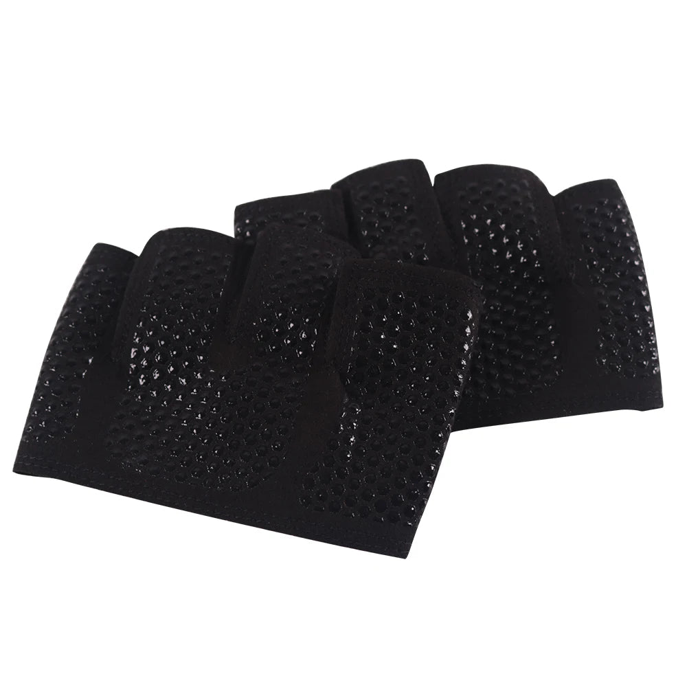 Gants de fitness demi-doigts pour hommes et femmes, antidérapants, en silicone, pour l'entraînement, les tractions et la musculation, protection des paumes.