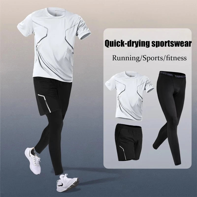 Vêtements de sport pour hommes : fitness, course à pied, séchage rapide, badminton, entraînement cycliste professionnel