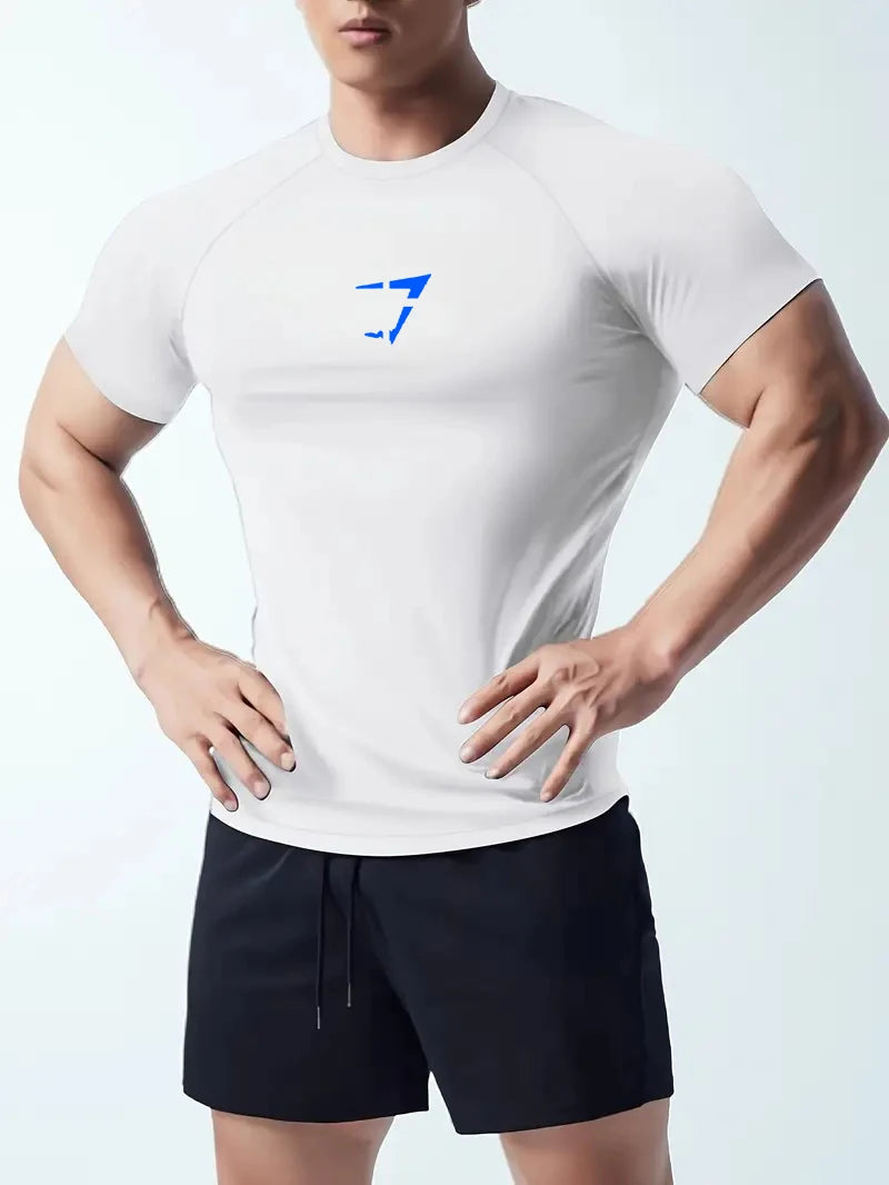 Fitness T-shirt with high elasticity, quick drying and breathable short sleeves suitable for sports running and fitness clothes