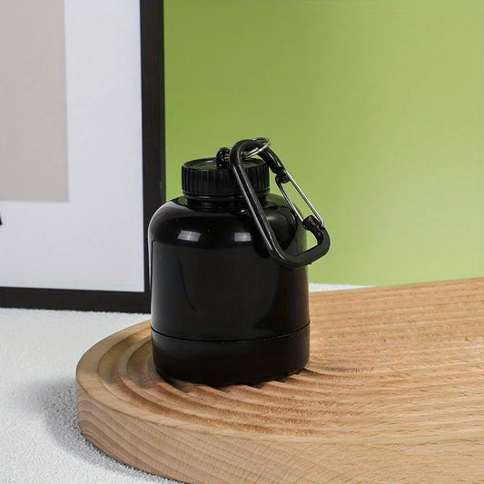1pc Protein Powder Jar with Carabiner Portable Shaker Cartridge, Suitable for Outdoor Sports, Gym Fitness
