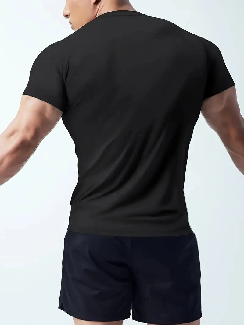 Fitness T-shirt with high elasticity, quick drying and breathable short sleeves suitable for sports running and fitness clothes