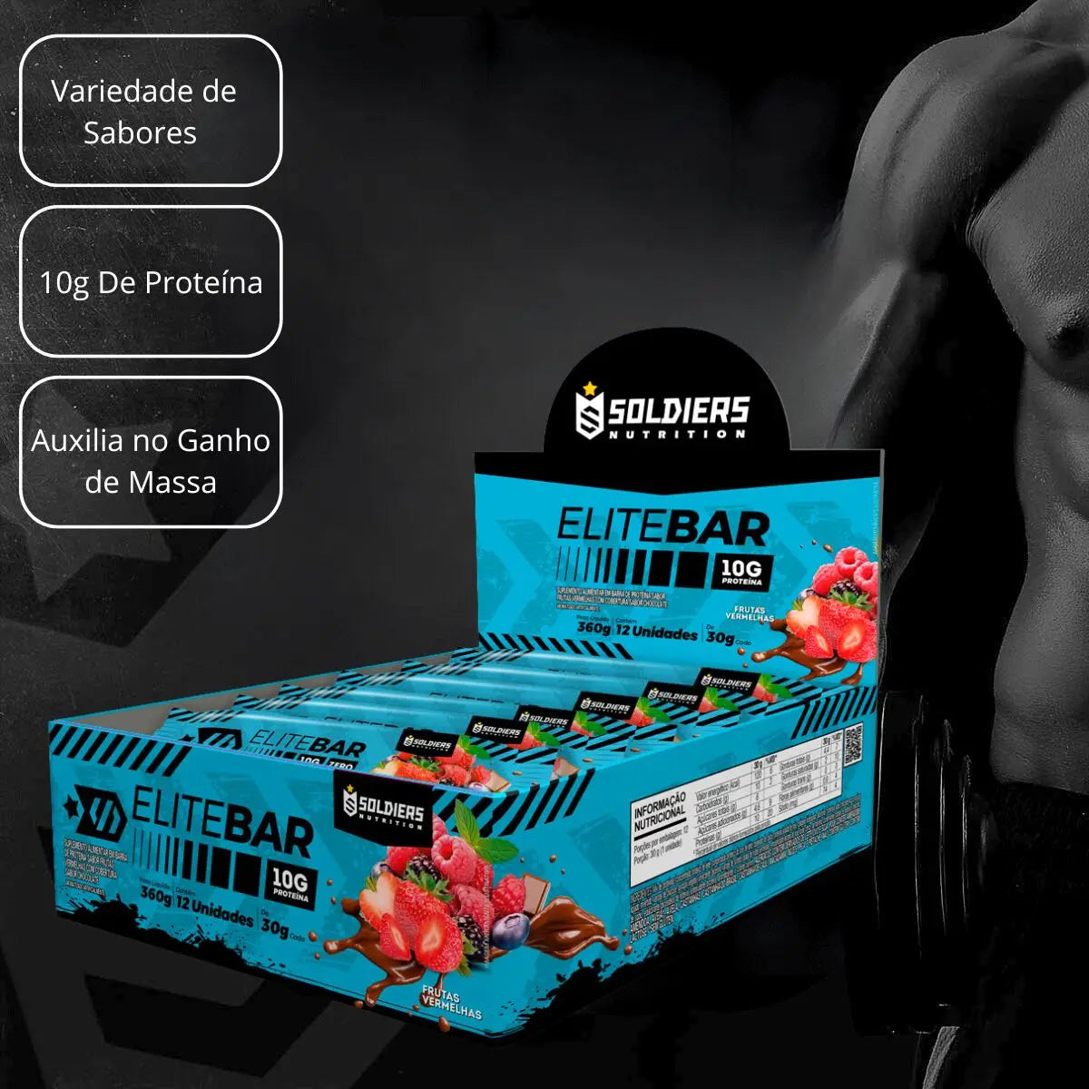 Elitebar 30g Protein Bar CX 12 UN-Soldiers Nutrition