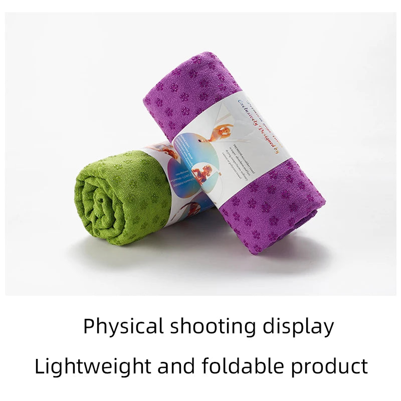 Serviettes de yoga, serviettes pour tapis de yoga chaud et épicé. Dotées de points d'adhérence pour absorber la transpiration et éviter de glisser, elles conviennent au yoga chaud et épicé.