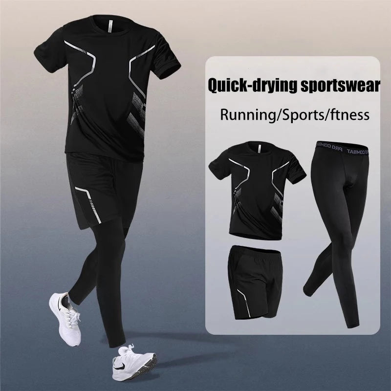 Vêtements de sport pour hommes : fitness, course à pied, séchage rapide, badminton, entraînement cycliste professionnel