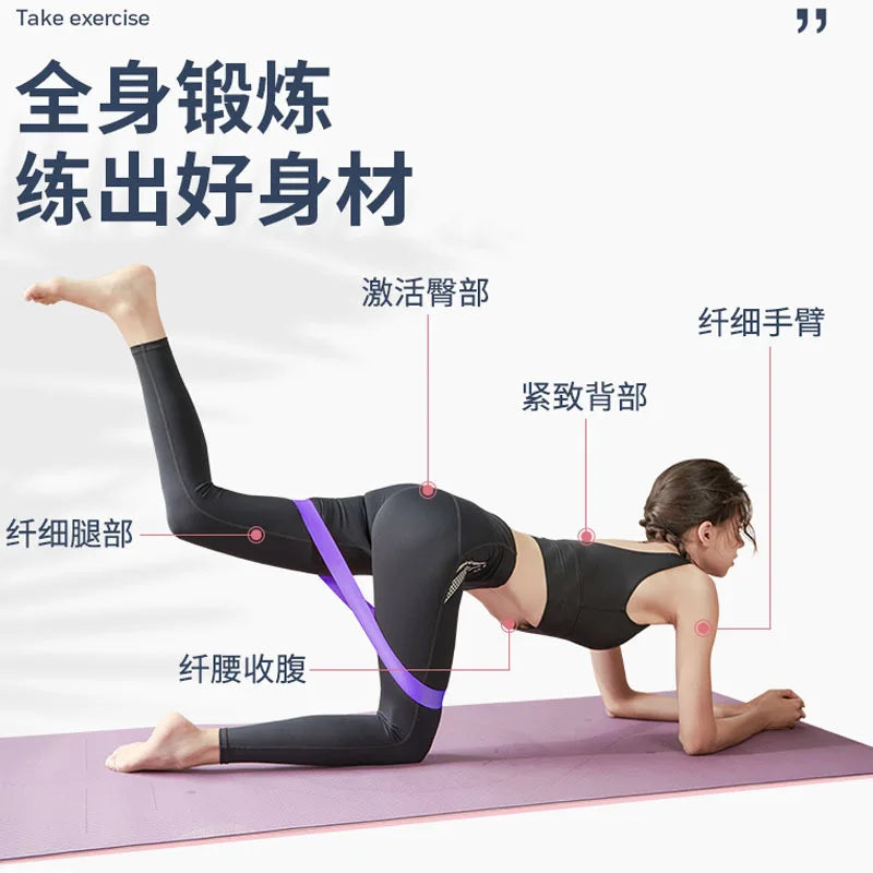 High Elasticity TPE Tensile Band, Resistance Band, Yoga Fitness Band, Stretching Band, Multifunctional Hip Loop, Elastic Ring