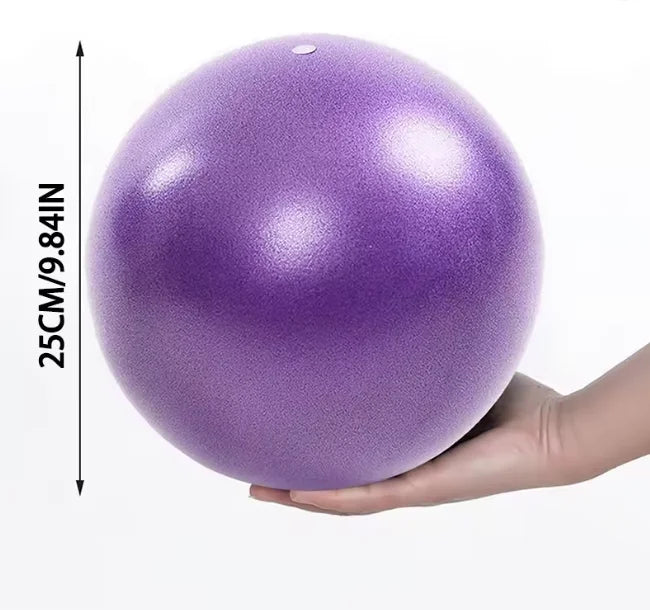 Ballon de yoga de 25 cm pour exercices de gymnastique, fitness, Pilates, équilibre, musculation, entraînement en intérieur et renforcement musculaire.