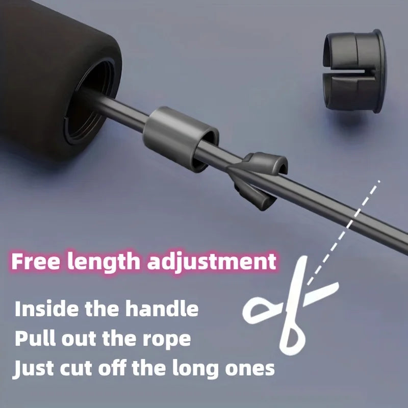 Nouvelle corde à sauter longue pour hommes et femmes, silencieuse et polyvalente, idéale pour la perte de poids en intérieur et les étudiants.