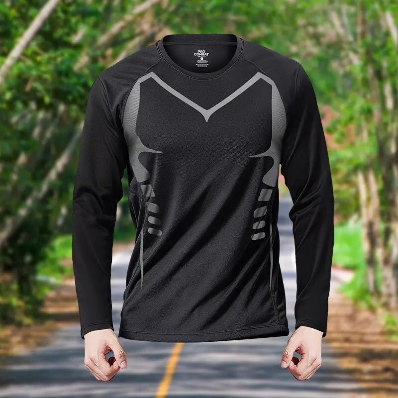 Fitness Clothes Men's Long sleeved T-shirt  Autumn Winter Tights Quick-Drying Clothes Training Sports T-Shirt basketball Running