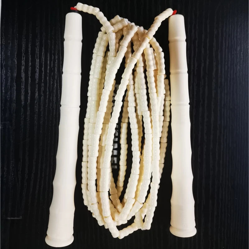 NEVERTOOLATE yellow black soft pvc good quality beaded jump rope 11ft 3m real length skipping rope fitness skill equipment