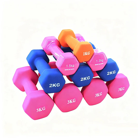 1kg women's dumbbell professional bones home fitness sports equipment weight loss multicolour plastic dip