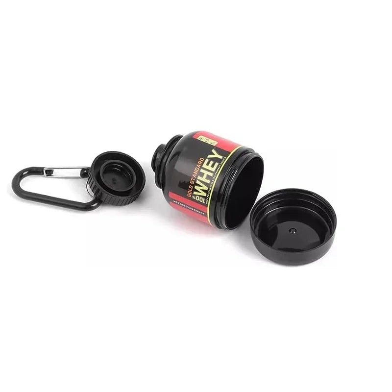 Flacon de stockage portable 100/200 ml pour compléments protéinés en poudre - Léger et étanche