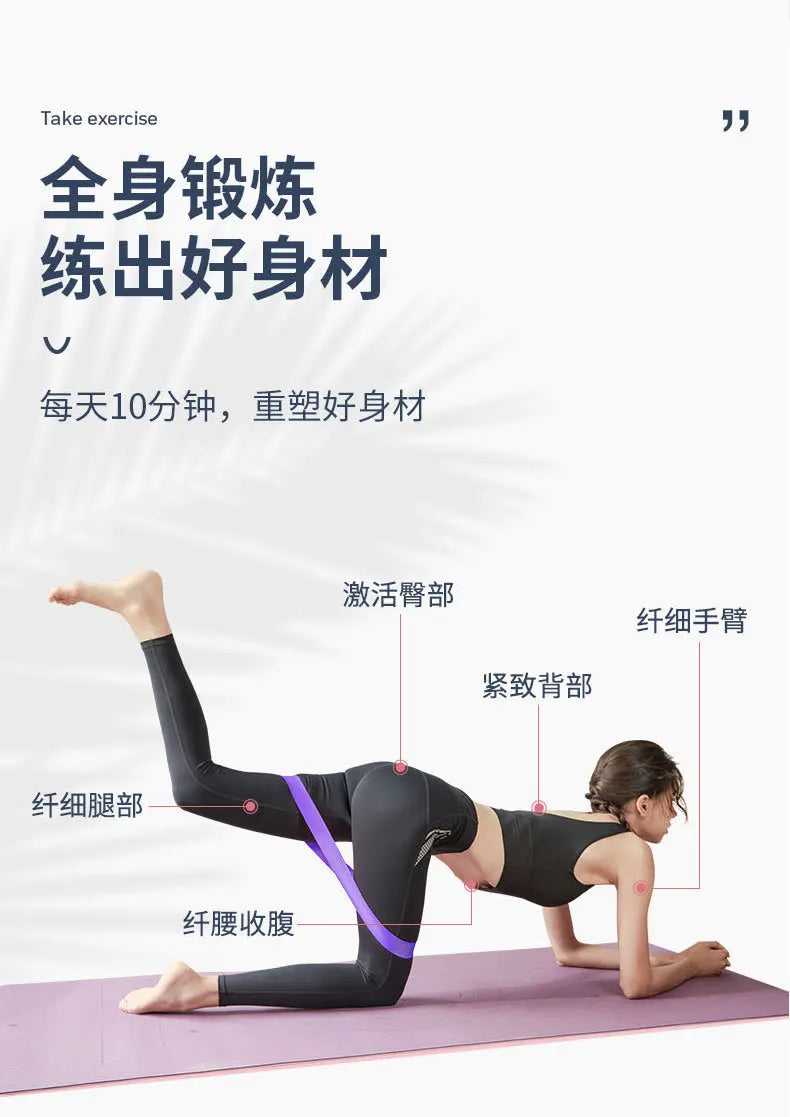 High Elasticity TPE Tensile Band, Resistance Band, Yoga Fitness Band, Stretching Band, Multifunctional Hip Loop, Elastic Ring