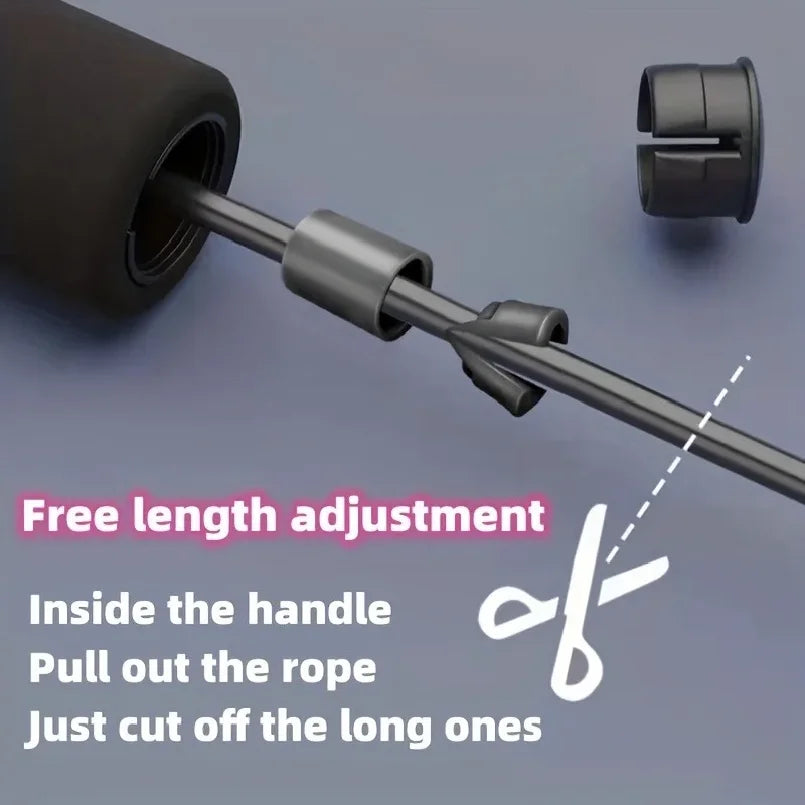 Nouvelle corde à sauter longue pour hommes et femmes, silencieuse et polyvalente, idéale pour la perte de poids en intérieur et les étudiants.