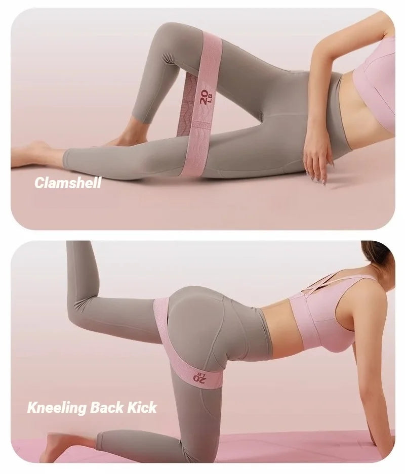 Elastic Workout Bands Anti-Slip Squat Portable Glute Thigh Yoga Gym Equipment Resistance For Legs And Butt Hip Booty Fitness