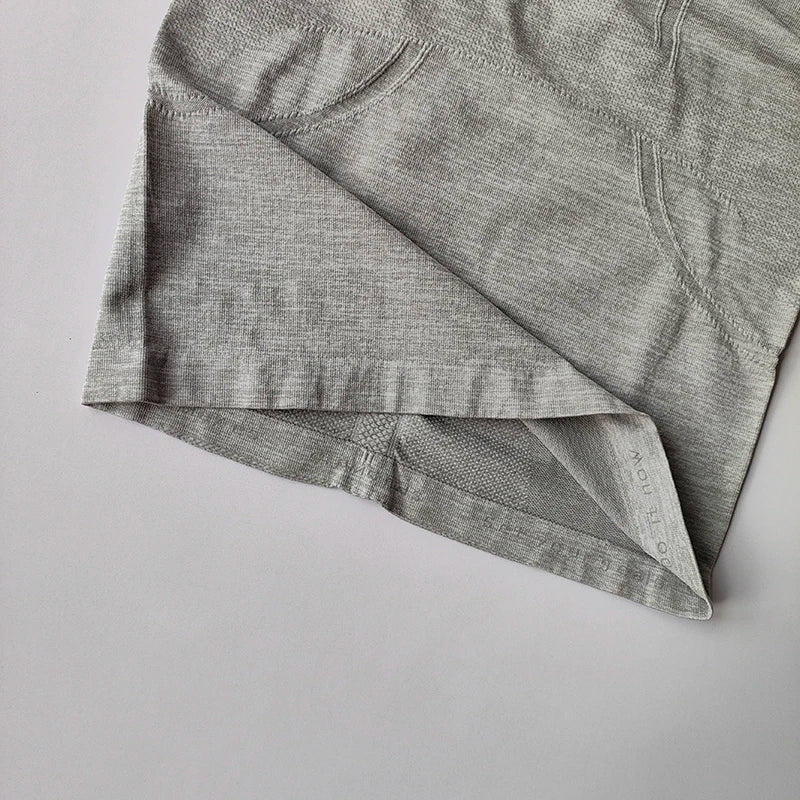 Yoga Clothes Sports Tops Women's Round Neck Long Sleeves Seamless Slimming Breathable Running Pula Speed Drying Fitness Clothes