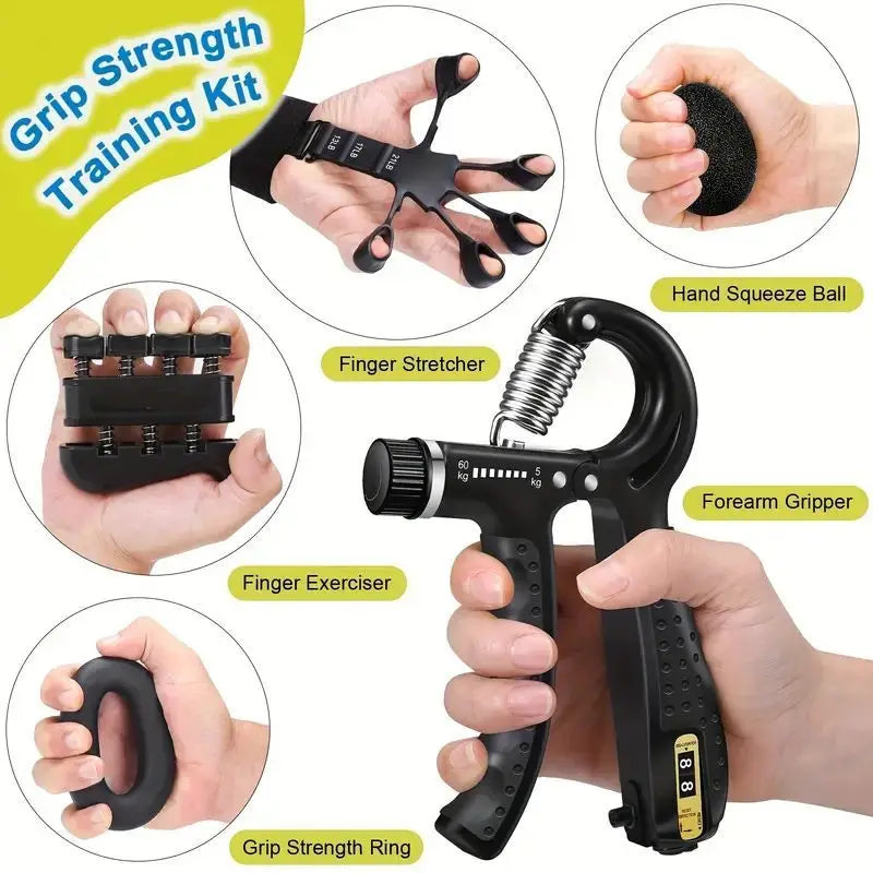 Grip Strength Grips Men'S Professional Training Arm Hand Strength Rehabilitation Stress Reduction Wrist Count Adjustable Grips