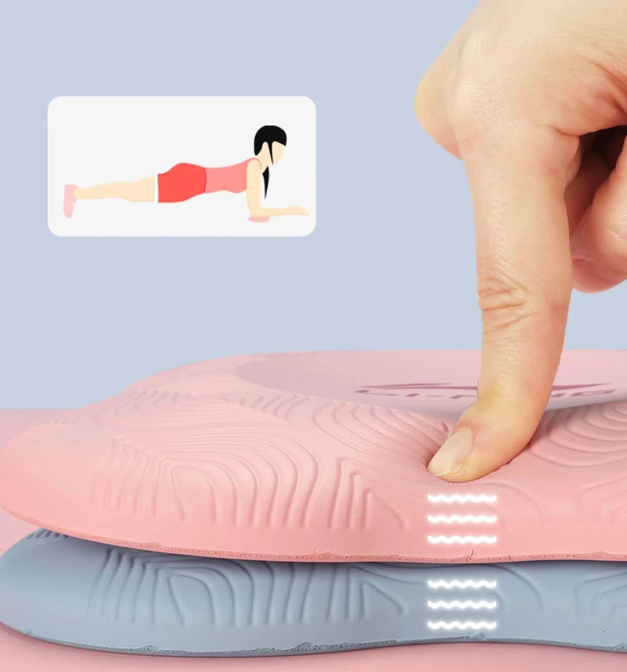 Tapis de yoga à genoux épais et plat avec genouillère et coudières portables, tapis de yoga pour le sport et le fitness