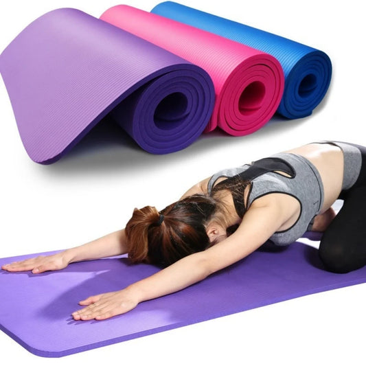 Tapis de yoga épais et antidérapant en mousse EVA de 3 à 6 mm d'épaisseur, idéal pour le yoga, le Pilates et la gymnastique.