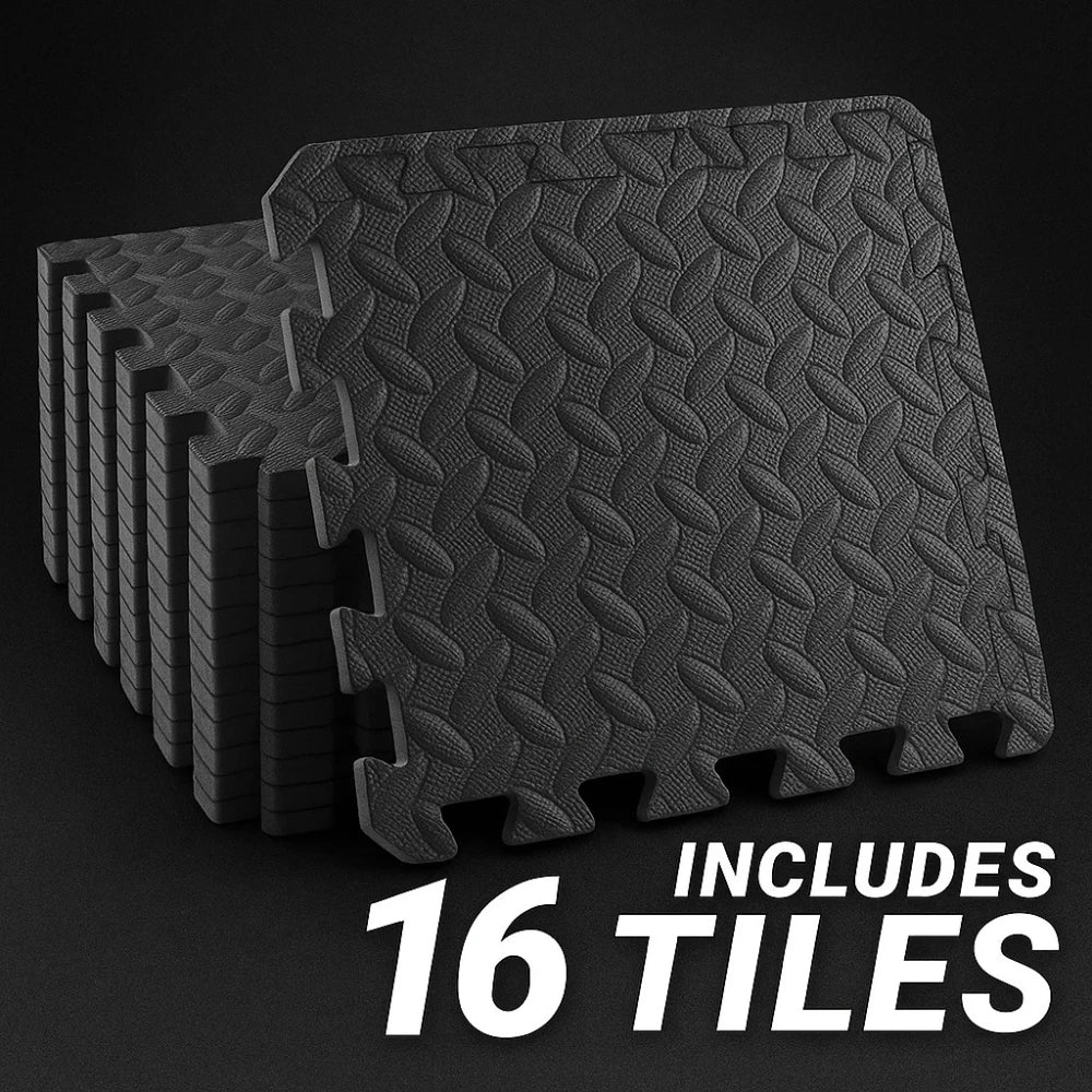 16 Piece Fitness Yoga Mat Soft EVA Foam Puzzle Mat Non Slip Interlocking Gym Mat Protective Mat for Fitness Equipment