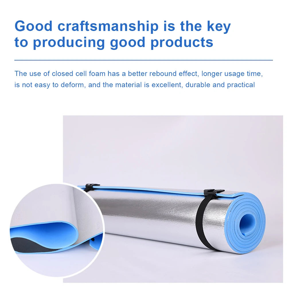 10mm Yoga Mat Anti-skid Sports Exercise Mat Moistureproof Thickened Camping Picnic Mat EVA Foam Sleeping Pad for Yoga & Pilates