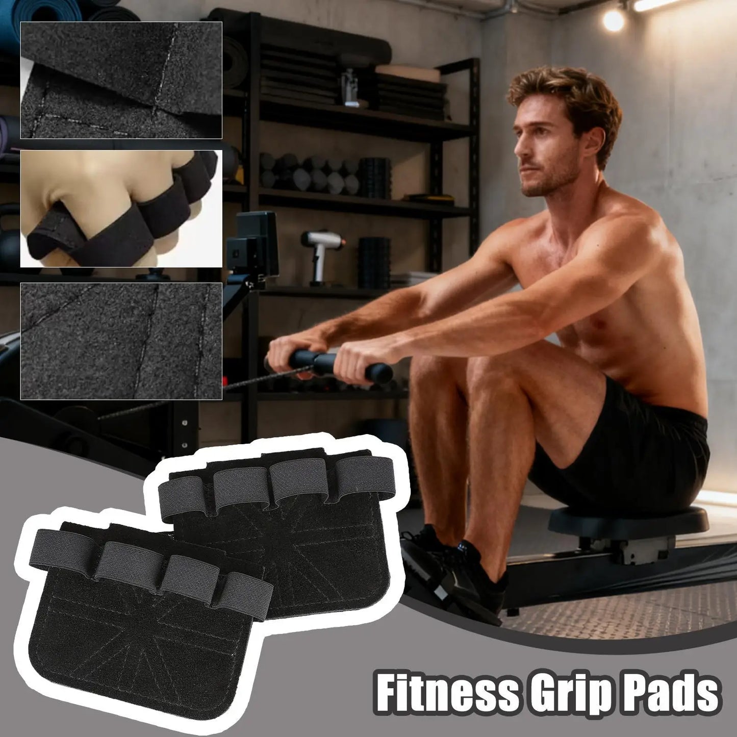 Workout Grips Ergonomic Wraps Gloves 1 Pair Pull-Up Bar Training Grips For Men Women Exerciser Fitness Weightlifting