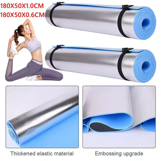 10mm Yoga Mat Anti-skid Sports Exercise Mat Moistureproof Thickened Camping Picnic Mat EVA Foam Sleeping Pad for Yoga & Pilates