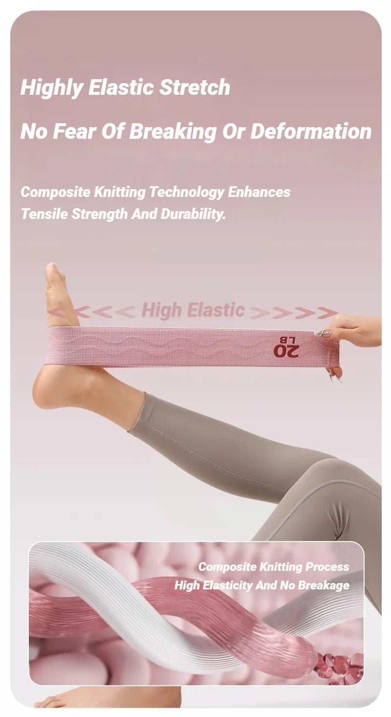 Elastic Workout Bands Anti-Slip Squat Portable Glute Thigh Yoga Gym Equipment Resistance For Legs And Butt Hip Booty Fitness