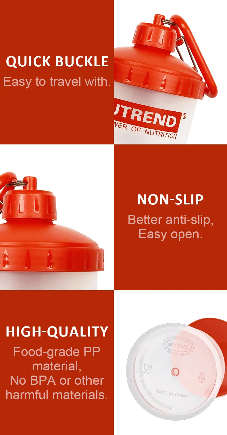 3-layer Portable Protein Powder Box Funnel Powder Box Fitness Supplement Bottle Individual Layers Storage Pill Box Snack Jars