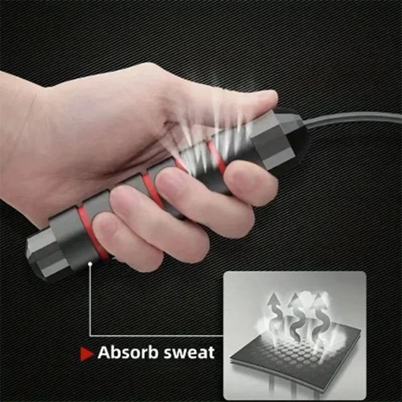 Jump Rope Professional Tangle Free Rapid Speed Jumping Rope Foam Handle Adjustable Steel Skipping Rope Gym Fitness Slim Body