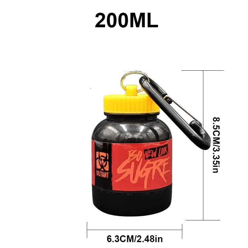 Flacon de stockage portable 100/200 ml pour compléments protéinés en poudre - Léger et étanche