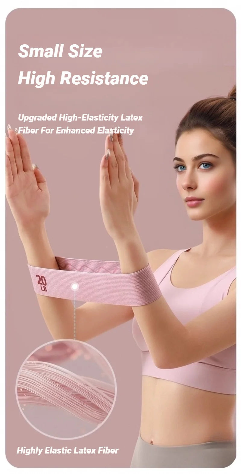 Elastic Workout Bands Anti-Slip Squat Portable Glute Thigh Yoga Gym Equipment Resistance For Legs And Butt Hip Booty Fitness