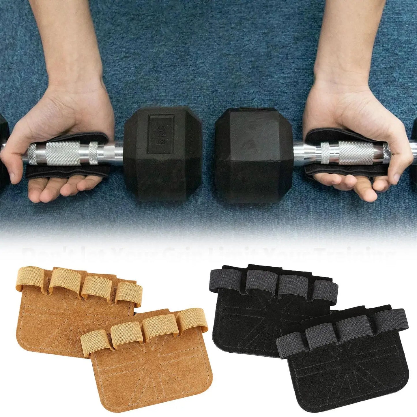 Workout Grips Ergonomic Wraps Gloves 1 Pair Pull-Up Bar Training Grips For Men Women Exerciser Fitness Weightlifting
